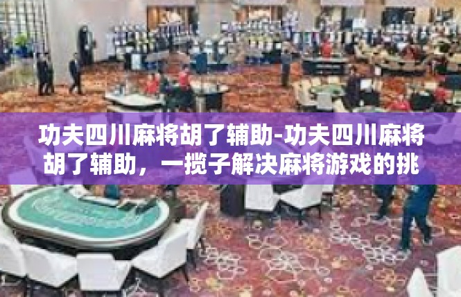 功夫四川麻将胡了辅助-功夫四川麻将胡了辅助，一揽子解决麻将游戏的挑战-功夫四川麻将胡了辅助