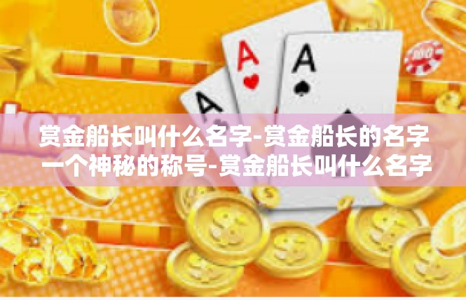 赏金船长叫什么名字-赏金船长的名字 一个神秘的称号-赏金船长叫什么名字