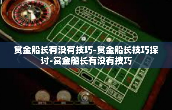 赏金船长有没有技巧-赏金船长技巧探讨-赏金船长有没有技巧