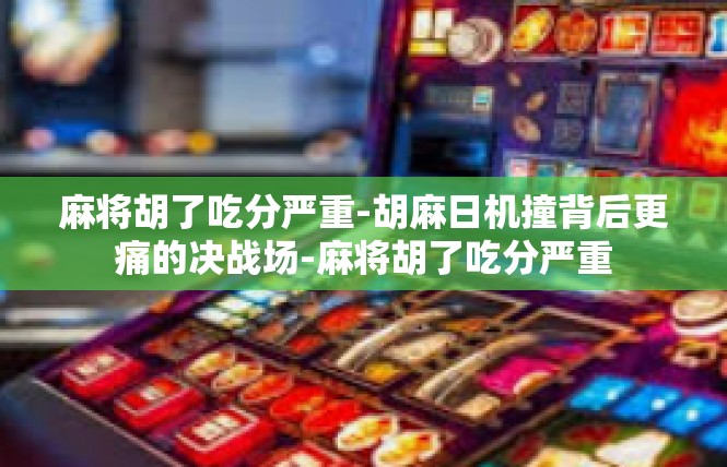 麻将胡了吃分严重-胡麻日机撞背后更痛的决战场-麻将胡了吃分严重