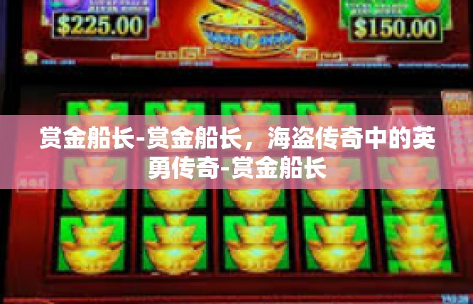 赏金船长-赏金船长，海盗传奇中的英勇传奇-赏金船长